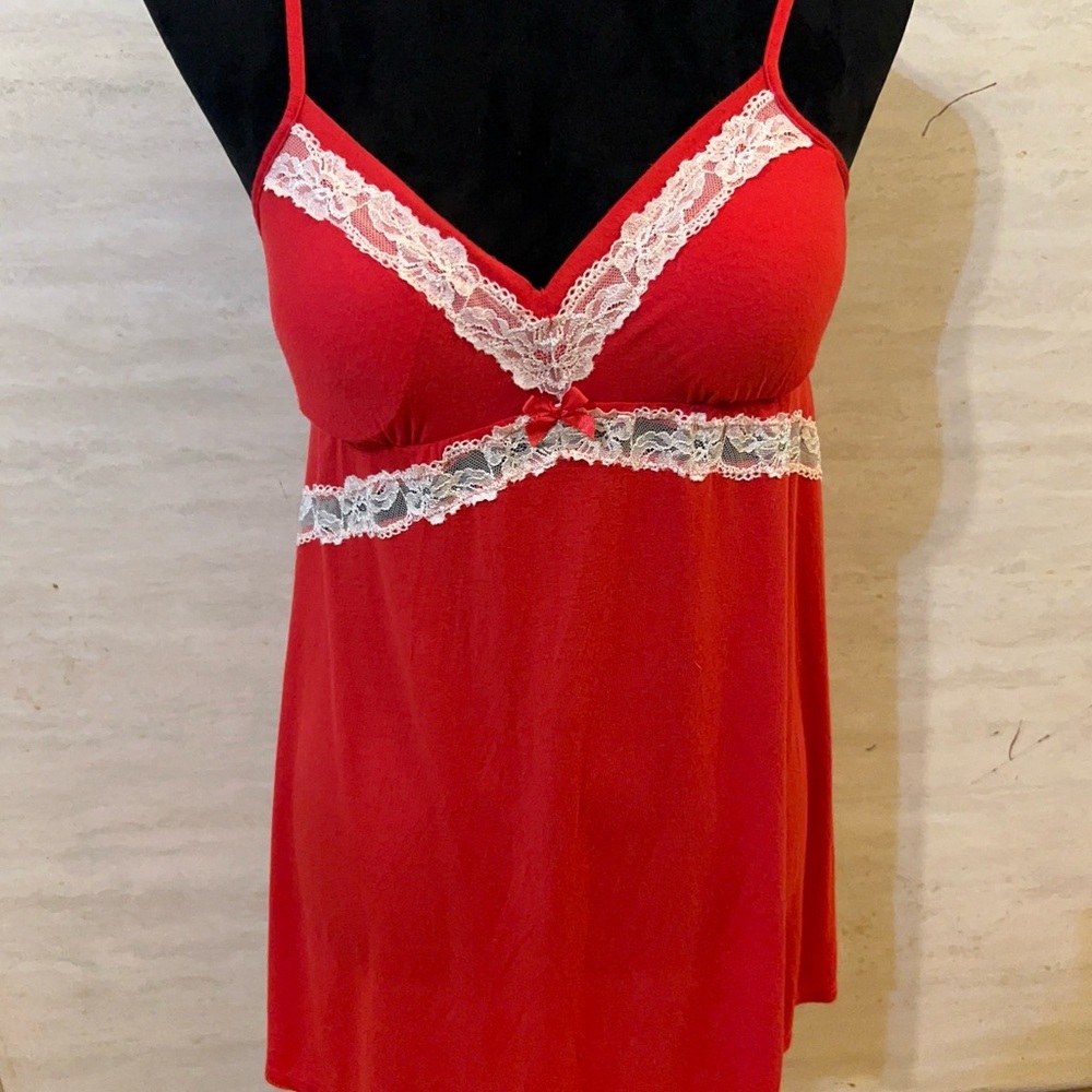 Victoria's Secret red chemise nightie slip
